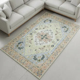 Washable Area Rugs for Living Room, Bedroom & Dining Room – Modern Soft Low Pile Non Slip Carpet – Pet Friendly Waterproof Foldable Rugs for Home
