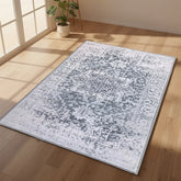 Washable Area Rugs for Living Room, Bedroom & Dining Room – Modern Soft Low Pile Non Slip Carpet – Pet Friendly Waterproof Foldable Rugs for Home