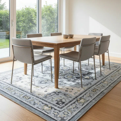Washable Area Rugs for Living Room, Bedroom & Dining Room – Modern Soft Low Pile Non Slip Carpet – Pet Friendly Waterproof Foldable Rugs for Home