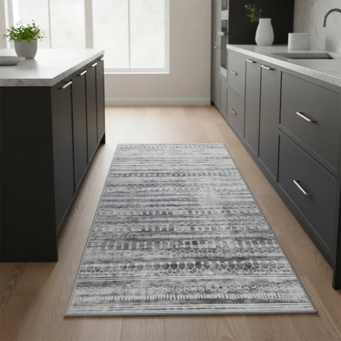 Washable Area Rugs for Living Room, Bedroom & Dining Room – Modern Soft Low Pile Non Slip Carpet – Pet Friendly Waterproof Foldable Rugs for Home