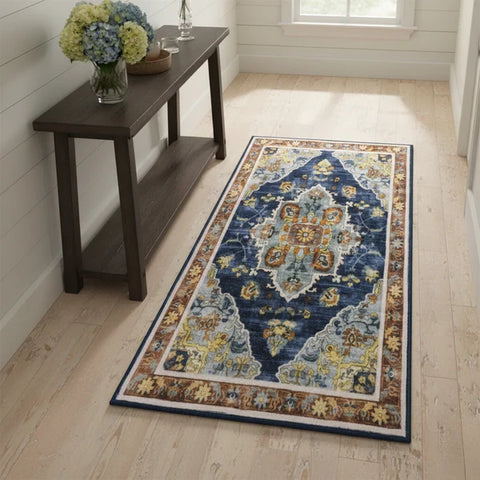 Washable Area Rugs for Living Room, Bedroom & Dining Room – Modern Soft Low Pile Non Slip Carpet – Pet Friendly Waterproof Foldable Rugs for Home