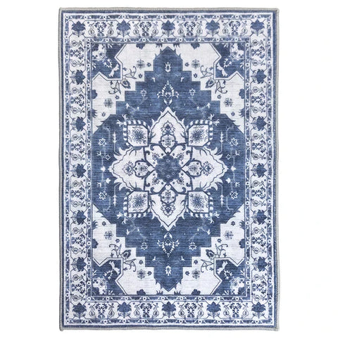 Washable Area Rugs for Living Room, Bedroom & Dining Room – Modern Soft Low Pile Non Slip Carpet – Pet Friendly Waterproof Foldable Rugs for Home