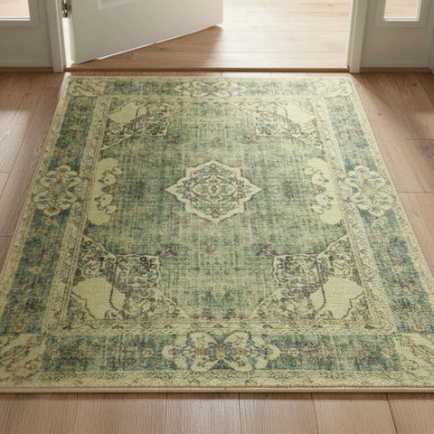 Washable Area Rugs for Living Room, Bedroom & Dining Room – Modern Soft Low Pile Non Slip Carpet – Pet Friendly Waterproof Foldable Rugs for Home