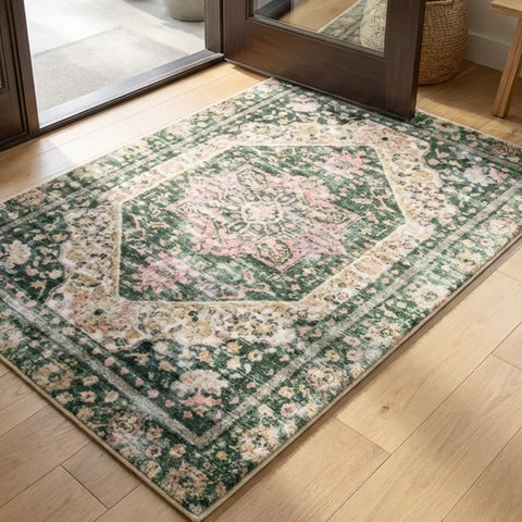 Washable Area Rugs for Living Room, Bedroom & Dining Room – Modern Soft Low Pile Non Slip Carpet – Pet Friendly Waterproof Foldable Rugs for Home